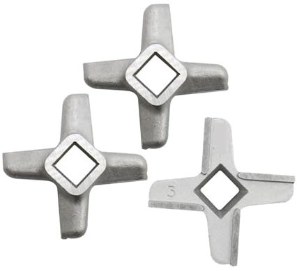 3 Pieces Meat Grinder Knife #5 Mincer Blade, Meat Grinder Parts Spare Parts, Compatible for Bosch