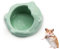 LuckyOpt Small Ceramic Pet Hamster Bowl, Easy to Clean Anti Flipping Hamster Food Bowl Small Animal Bowls, Hamster Food and Water Bowl for Golden Bears, Rabbits, Hedgehogs, Dutch Pigs, Parrots (Green)
