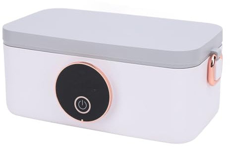 Bewinner Scaldavivande Elettrico Portatile, Portapranzo Riscaldato Senza Fili 60 W 1L con USB Ricaricabile, Scaldavivande Termico per Ufficio e Viaggio