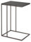 MESA AUXILIAR 45X35X67 CRISTAL AHUMADO/METAL MARRON