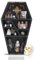 FNYDOX Großes Sarg-Regal, Sarg-Bücherregal, Oddity Goth Raumdekoration, Gothic-Raumdekoration, Kristall-Ausstellungsregal, Stein, Schmuckstück, ätherisches Öl, Kristall-Halter für die Wand