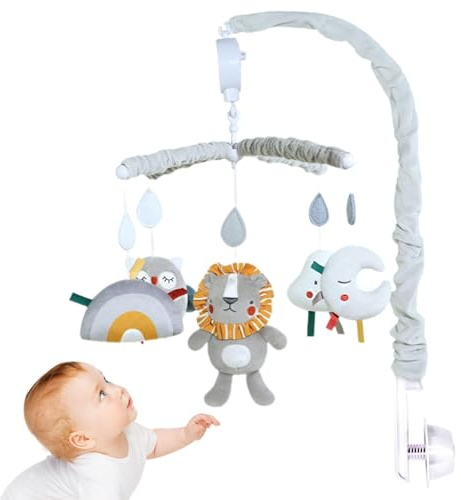 Kinderzimmer Krippe Mobile | Krippe Kinderbett Mobile mit Musik - Mädchen Bett Dekoration Einfach zu installieren mit weichem Bezug für Wohnzimmer, Schlafzimmer