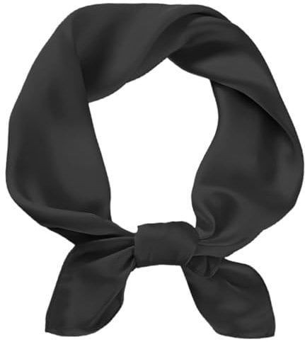 BSBUY Bandana Herren Damen Premium Halstuch Kopftuch Unisex Tuch Bindetuch Bandana Taschentuch Quadratischer Halstuch Elegante Schal Tuch Vielseitiges Kopftuch in Einfarbig Unicolor (Schwarz,70x70cm)