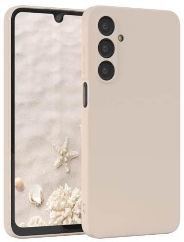 EAZY CASE - Silikonhülle für Samsung Galaxy A16 5G Hülle Silikon Case weich stoßfeste Handyhülle Schutzhülle mit Kameraschutz Dünn Premium Schutz Cover TPU Phone Bumper in Taupe