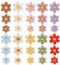 Gosknor 30pcs Aimants Réfrigérateur en Forme Fleur, Aimants 3D Mignons pour Réfrigérateur 3 Tailles Décoration Colorée pour Cuisine École Bureau Tableau Blanc