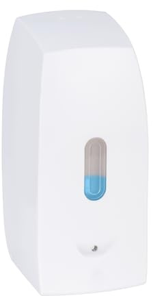 WENKO Seifenspender Mod. Tirano automatischer Infrarot Sensor klebend oder schraubbar 500 ml nachfüllbar Bad Dusche WC Kunststoff Weiß 10x20,5x9,5 cm