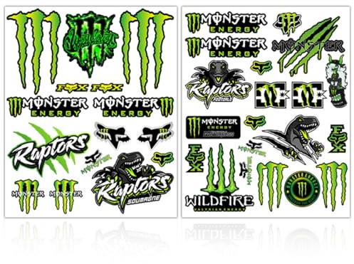 2 Stück. Cooler Motorradhelmaufkleber für Motorradfahrer - Hochwertige Aufkleber geeignet für Motorräder, Skateboards, Autos und Off - Road Bikes.