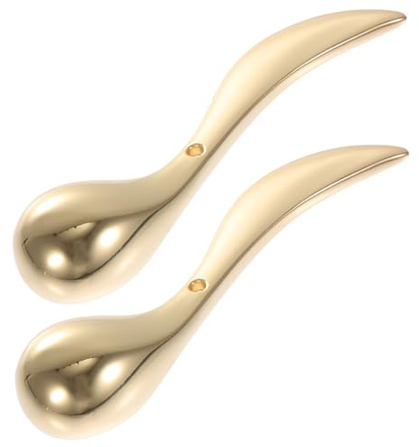 minkissy 2 Stück Augencremestift spachtel Augencreme Stab Hautpflege-Massagegerät Augenmassagestab Augenmassagegerät Hautpflegestab für Augencreme Zinklegierung Golden