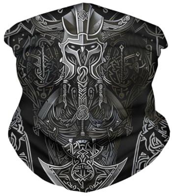Wikinger Cooler Krieger Herren Damen Sturmhaube Bequem Nackenwärmer Multifunktion Kopftuch Schlauchschal Für Motorrad Outdoor Jagd