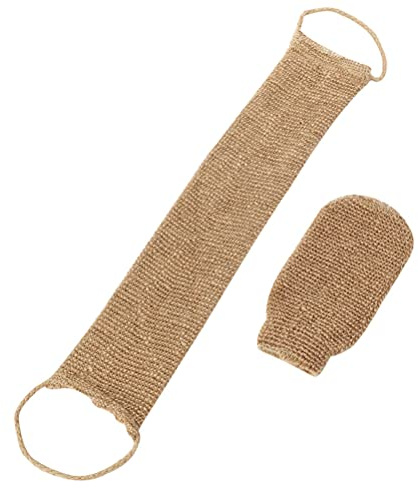 KENANLAN Hanf Rücken Scrubber,2 Stück Lava-Rückenriemen, Peeling,Peeling-Schwamm, entfernt abgestorbene Haut, effektiv Bäder des Rückens, Frauen und Männer (Wie in Farbe gezeigt)