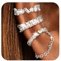 Dochais Ear Cuff Ohrringe Set für Damen Ohne Piercing Clip Ohrring Ohrklemmen Fake Helix Nicht Verblassend Knorpel Ohrringe für Ungepiercte,Verstellbare Ohrmanschetten in Geschenkbox 3Stück
