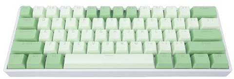 XUMIUZIY 60% Mechanische Tastatur, BT/2,4 G/USB C Modi, 61 Tasten Mi NI Gaming Tastatur mit RGB Hintergrundbeleuchtung, Hot Swap fähiger Blauer Schalter, für PC Tablet (Green)