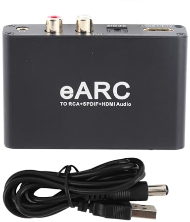 Kuuleyn EARC ARC Sound Extractor HD Multimedia Interface Optical 3.5mm Output HD Multimedia ARC Adapter for HDTV Speaker Amplifier