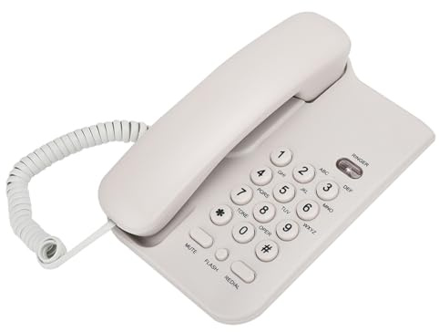 Kelawoly KX T3026CID Festnetztelefon, ABS-Material, Zuverlässiges Schreibtisch-Wandtelefon, Ideal für Home-Office-Hotels mit Klarem Audio (White)