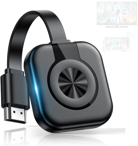Adattatore HDMI Wireless 5G, Ricevitore Display Wireless 4K/1080P Miracast per iPhone/Android/PC/PC, Dongle WiFi per TV/Proiettore, Supporta Airplay/DLNA, Plug & Play