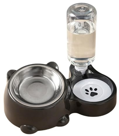 Station d ' alimentation pour chien et chat Systèmes de bouteilles d ' eau anti-fuite Plat amovible Base antidérapante Conception compacte Station d ' alimentation pour animaux de compagnie économe en