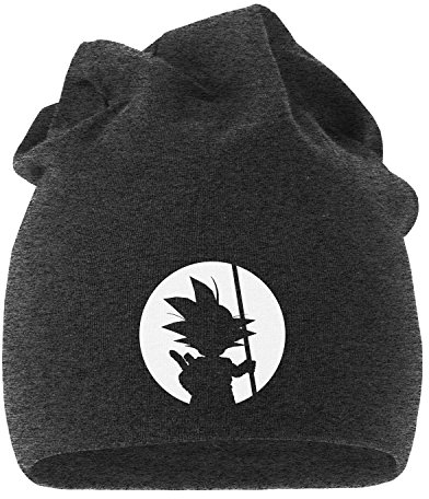 MoonWorks Jersey Beanie Son Goku Mütze Bedruckt Herren Damen dunkelgrau Unisize