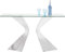 Kare Design Konsole Gloria, Chrom, Konsole, Konsolentisch, Edelstahlgestell, Glas Tischplatte, 82x140x45 cm (H/B/T)