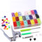 Swpeet de haute qualité 384 pcs 24 couleurs Plastique T5 Boutons à pression avec l'aide de boutons-pression de pinces, plastique SE fixe Outil à Main Fermeture