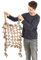 HappyBird | Papageienkletternetz XL - Kletternetz für Papageien buntes Netz aus Baumwolle