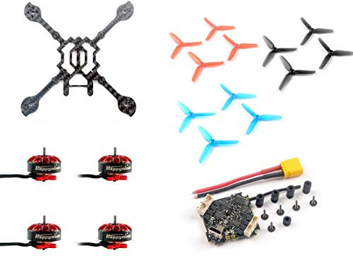 Happymodel DIY Larve X HD FPV Racing Drohnen Zubehör Kit 125mm Rahmen Kit Crazybee F4 PRO V3.0 Flugsteuerung EX1203 1203 6200KV Motoren 65mm 3-Blatt Props (Flysky RX)
