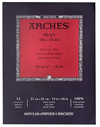 Canson 200006579 Arches Öl, 31 x 41 cm, naturweiß