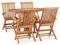 vidaXL Teak Massiv Gartenmöbel 5-TLG. Klappbar Sitzgruppe Gartengarnitur Gartenset Sitzgarnitur Lounge Garten Klapptisch Klappstühle