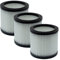 3x Faltenfilter mit Innengitter passend für Parkside Aschesauger PAS 500 A1, B1, D2, D3, PASK 18/7C, 18/8C, 18/9 C, Ersatzfilter Lamellenfilter Filter