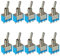 HUAREW SPDT Mini interruttore a levetta AC 125V 6A/250V 3A ON-ON 3 pin 2 posizioni, interruttore a levetta con bloccaggio a bilanciere marino per interruttori per barche Arduino auto camion 10 p