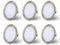 KYOTECH LED Einbaustrahler 230V G4 LED 4W 4000K Neutralweiß 300 LM Möbel Einbaustrahler IP44 LED Möbeleinbauleuchte-unterbauleuchte küche led Bohrloch 55-58mm und 20mm Flache, Nickel-6er Set