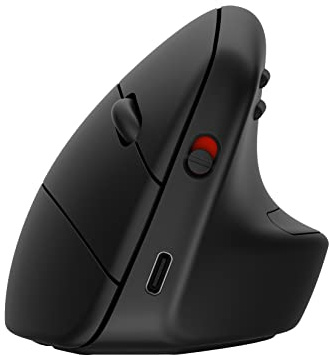 HP Mouse verticale ergonomico 920 wireless Bluetooth 5.3 e dongle USB, 5 pulsanti programmabili, batteria 16 settimane, multi-dispositivo, Multi-OS