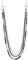 FULU AUTUMN Damen Statement Kette Lange Perlenkette Silber Chain Zwei Strang Modeschmuck Halskette Geburtstagsgeschenk(03-Black)