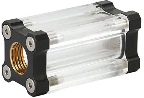 Filtre de Refroidissement par Eau pour PC, Filtre Les impuretés en Laiton Acrylique, Filtre de Refroidissement par Eau D'ordinateur, Raccord de Connecteur de Filtres de Refroidisseur D'ordinateur