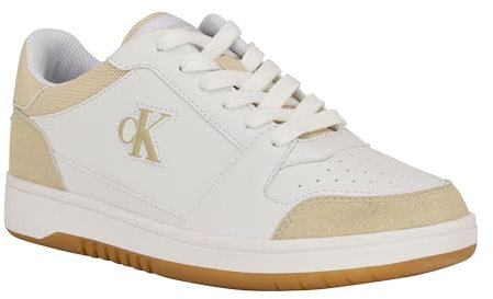 Calvin Klein Damen Hania Sneaker, White/Beige 141, 38 EU