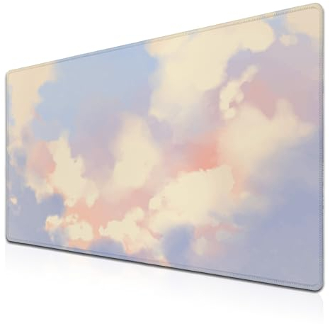 Samgula Gaming-Mauspad, rosa Tastaturmatte, große Mauspads, Schreibtischunterlage für Frauen, Büro-Schreibtischunterlagen, Mauspad, Gaming, rutschfeste Gummiunterseite, 35,4 x 40,9 cm, für Arbeit,