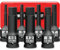 KIRXST 3/8 Inch Impact Hex Bit Socket Set, 4mm - 12mm, 7 Piece 3/8 Drive Impact Allen Bit Socket Set