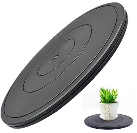 WORDFUN Plateau Rotatif Pivotant, Base De Moniteur Rotative À 360°, Diamètre : 40 Cm Plateforme Rotative, Rond Plateau Pivotant, pour Téléviseurs, Moniteurs, Haut-parleurs, Plantes D'intérieur