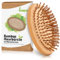 Haarbürste mit Naturpins, Holzhaarbürste, Holzmassagekamm, Bürstenkamm, Kopfhautbürste, kompakt