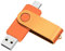 Yaxiny Clé USB C 8 Go OTG, Pen Drive USB 2.0 et Type C, Memory Stick pour Smartphone Android, Métal Orange