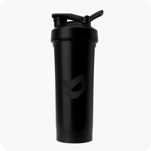 Vilgain Tritan Shaker Pro 700ml | BPA free Hochleistungs Shaker | Auslaufsicher mit Mischspirale & abgerundetem Boden | Geruchsneutral, Klumpenfreie Shakes (Stealth Black)