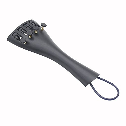 Wresetly 3/4 4/4 Violine Geige Saitenhalter Huegel Art mit 1 Stueck Einhaengesaite Tailcord 4 Feinstimmer Aluminiumlegierung Strong