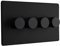 Dowsing & Reynolds Quadruple LED Dimmer Light Switch 4 gang 2 way 5-150W Matt Black