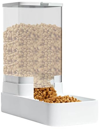 Katzenfutter Spender - Schwerkraft Futterspender Katze Und Hund De PP,29X13,5X28,5Cm,Futterspender Katzen Trockenfutter,Wasserspender Katzen,Katzenfutterspender Trockenfutter Automatisch, (A:Feeder)