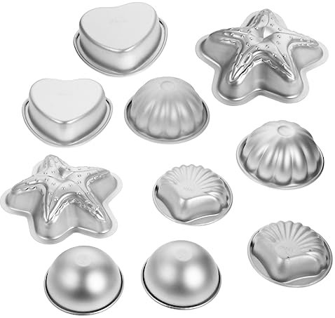 Ciieeo 10stücke Kreative Design Kuchen Schokolade Formen Handgemachte Seife Aluminium Legierung Formen Für Diy Badesalzbälle Und Badebomben