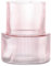 KAYLETIN Pink Glass Vase, Ribbed Vases for Flowers, Flower Vase for Tulips, Modern Vases for Living Room, Dining Table, Entryway, Mantle, Shelf, Wedding, Office, 19CM