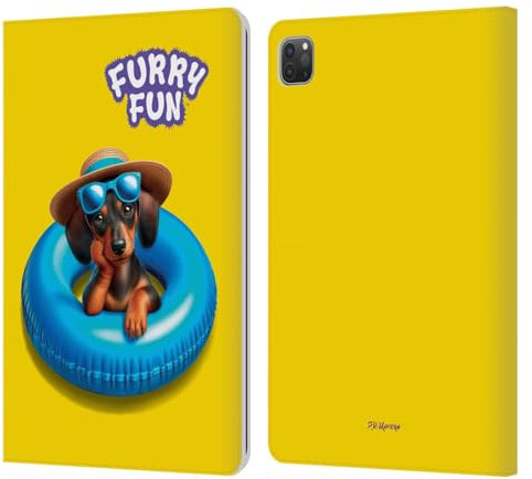 Head Case Designs Licenza Ufficiale P.D. Moreno Bassotto Grafica Furry Fun Custodia Portafoglio in Pelle Compatibile con Apple iPad PRO 11 2020/2021 / 2022
