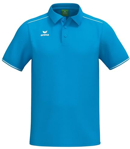 Erima Herren CMPT Pique´ Poloshirt (2112515), Curacao/weiß, XXL