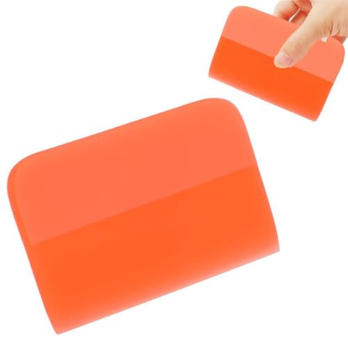 Qianyu Soft Silicone Squeegee Small Squeegee for Vinyl Material Window Tint V-Blade Scraper for Window Film Application Car Paint Protective Film Installation and Water Removal