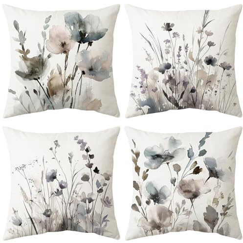 ARNTY Kissenbezüge 45x45, kissenhüllen 4er Set Moderne Kissenbezug Sofakissen Bezug Kissenhülle Bezüge Guter Polsterbezug für Sofa Schlafzimmer Büro