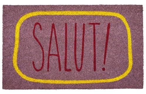 Gift Company Fussmatte, Motiv: Salut!, Flieder 75x45x1,5cm